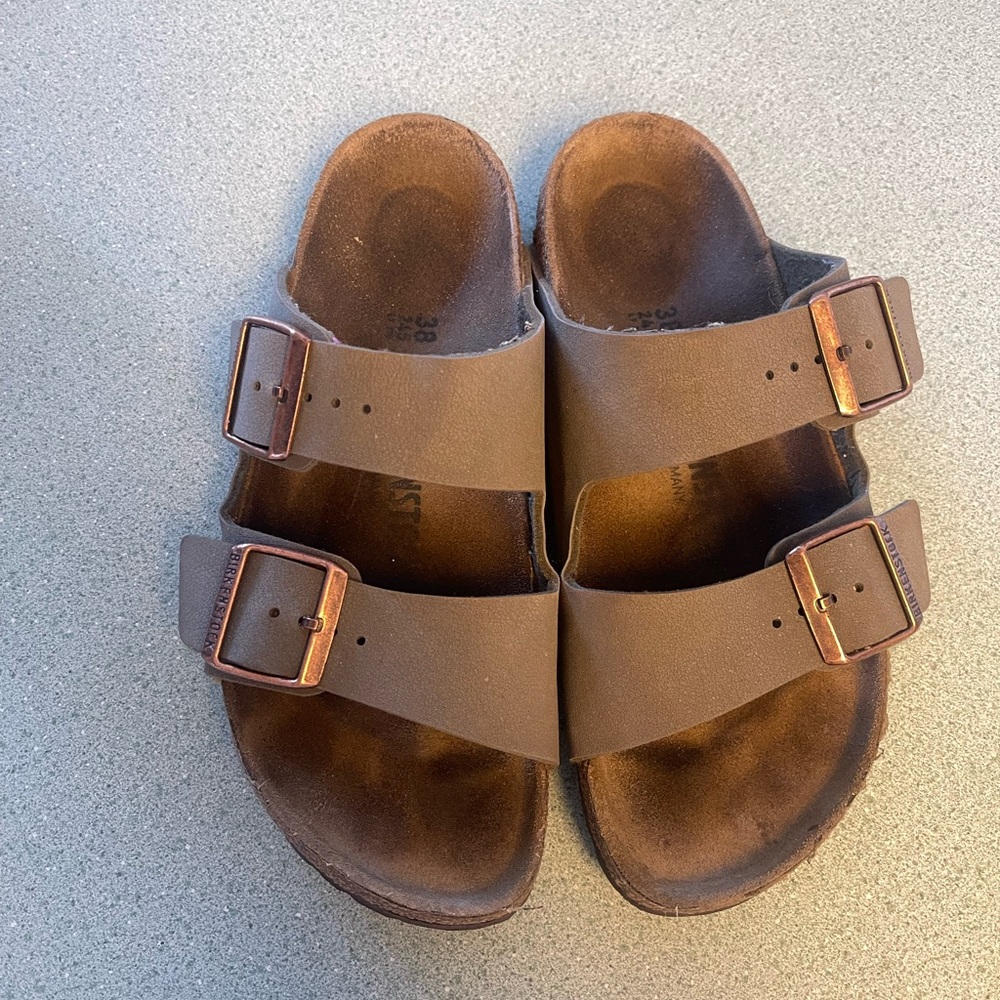Birkenstock Green Leather Sandals size 38